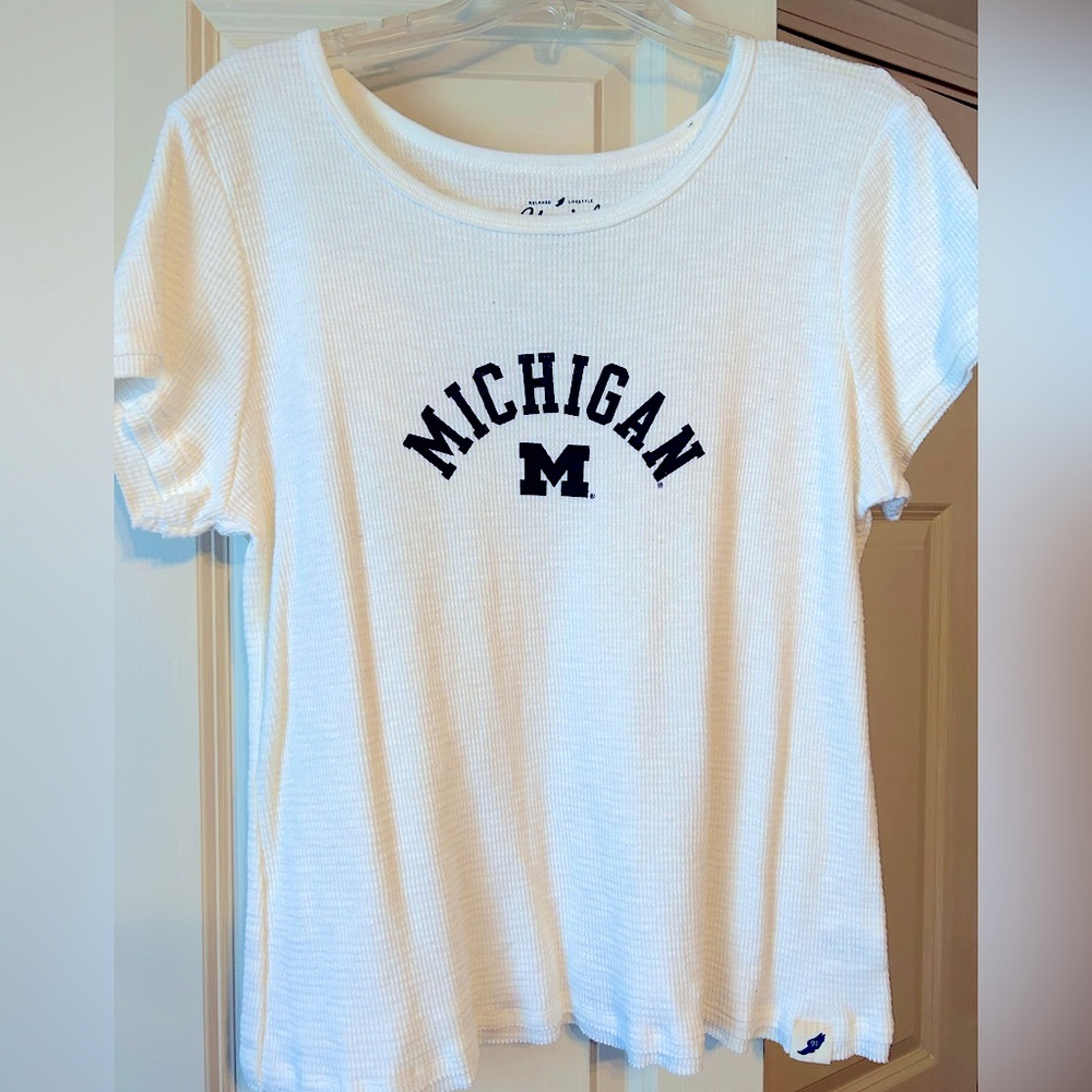 Michigan waffle knit shirt